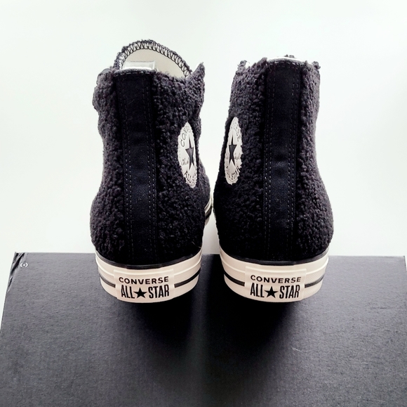 Converse CTAS HI 'Cozy Club' Black Egret Men's 8.5 Women's 10.5 - Picture 4 of 6